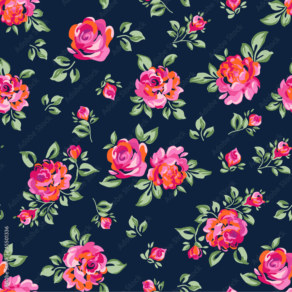 cute seamless rose background Stock Vector | Adobe Stock