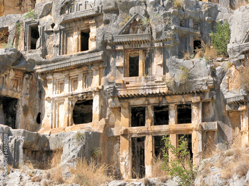 Fotografie Ancient necropolis in Myra, Turkey