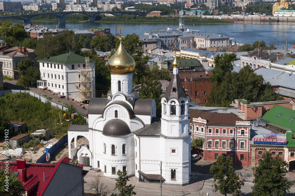 Панорама центра города Нижнего Новгорода.