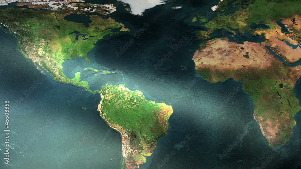 Earth Map Flag Waving Earth Map Flag Waving