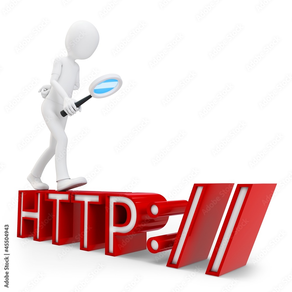 3d man searching internet concept on white background 3d man searching internet concept on white background