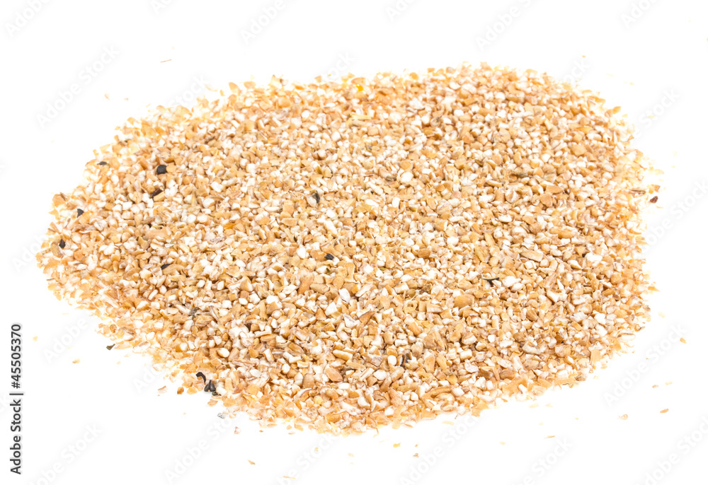 Pearl barley heap isolated on white Pearl barley heap isolated on white