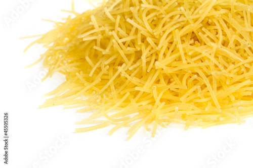 italian pasta  macaroni  isolated on white background