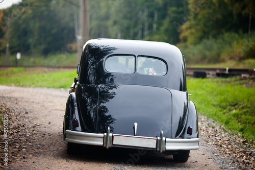 Black vintage car