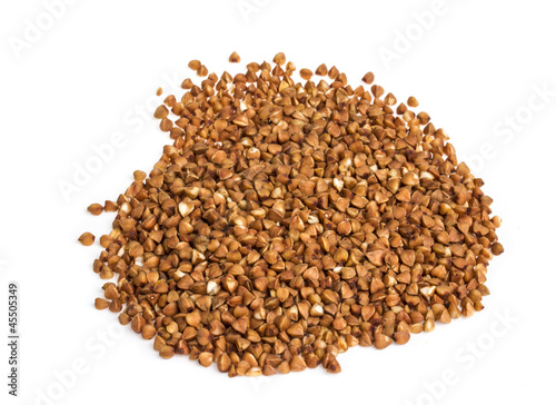 buckwheat on white background