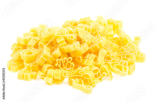 Raw yellow Italian pasta