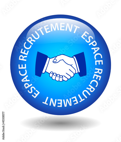 Bouton "ESPACE RECRUTEMENT" (cv emploi candidature embauche rh)