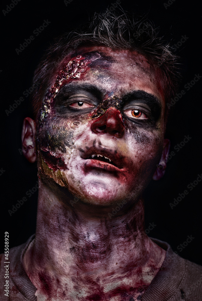  portrait of scary zombie
