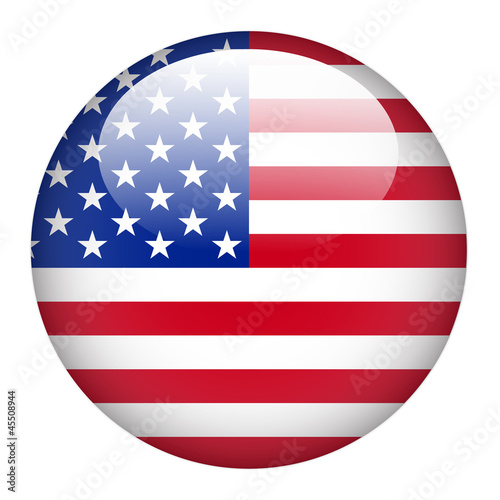 USA flag on button