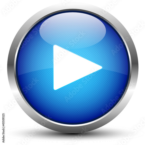 Play Button Blau