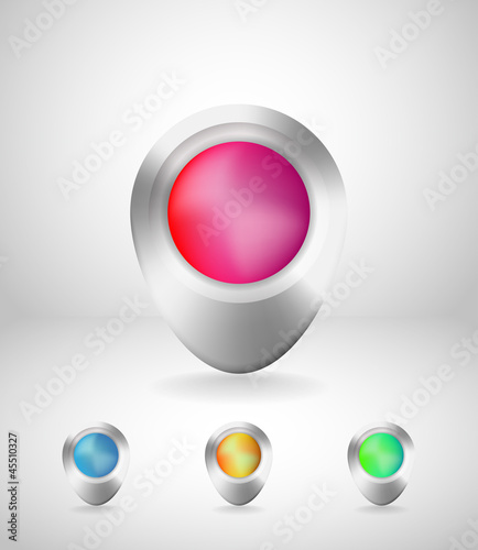 Map pointer icon. Vector