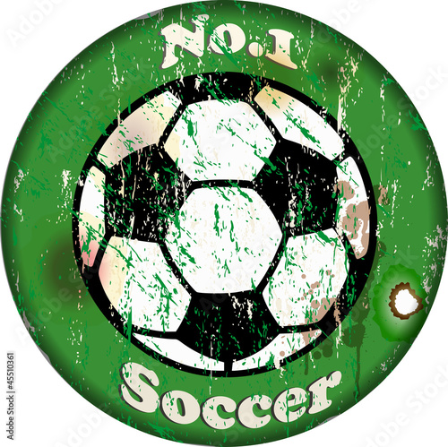 vintage soccer sign,desing element, vector illustration, eps 10