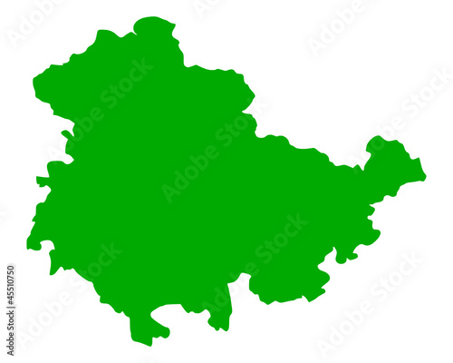 Karte von Thüringen