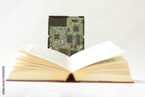 Open Book and a Hard Disk Drive