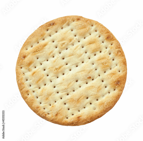 savory cracker buiscuit isolated on white photo