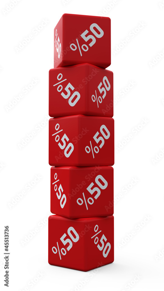 3d cube sale discount percent business
