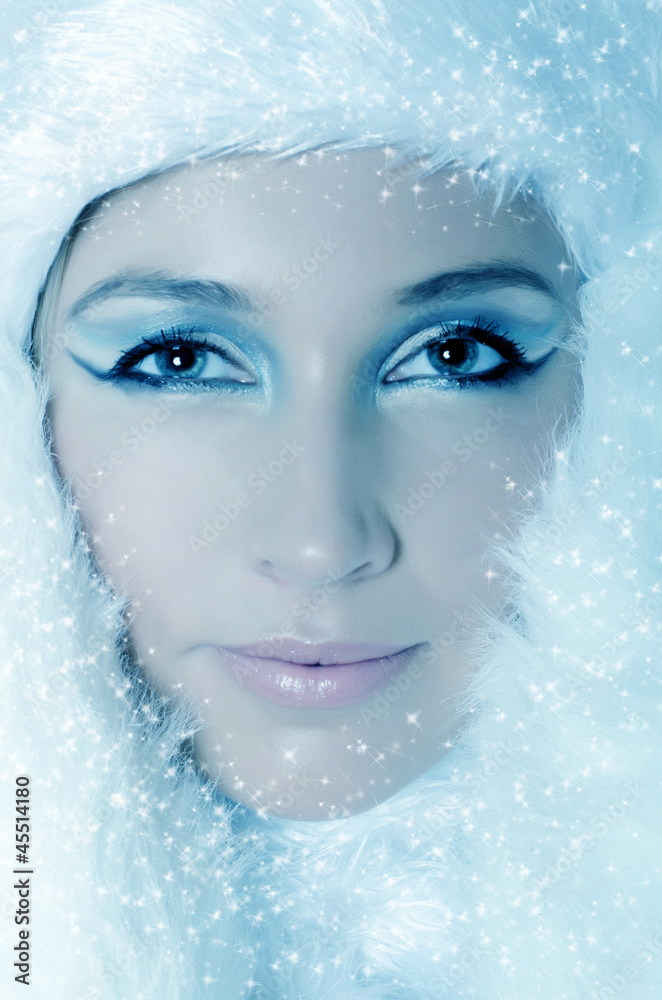Winter Girl with beautiful make up
