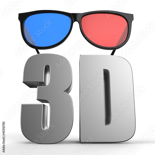 3D text and glasses
