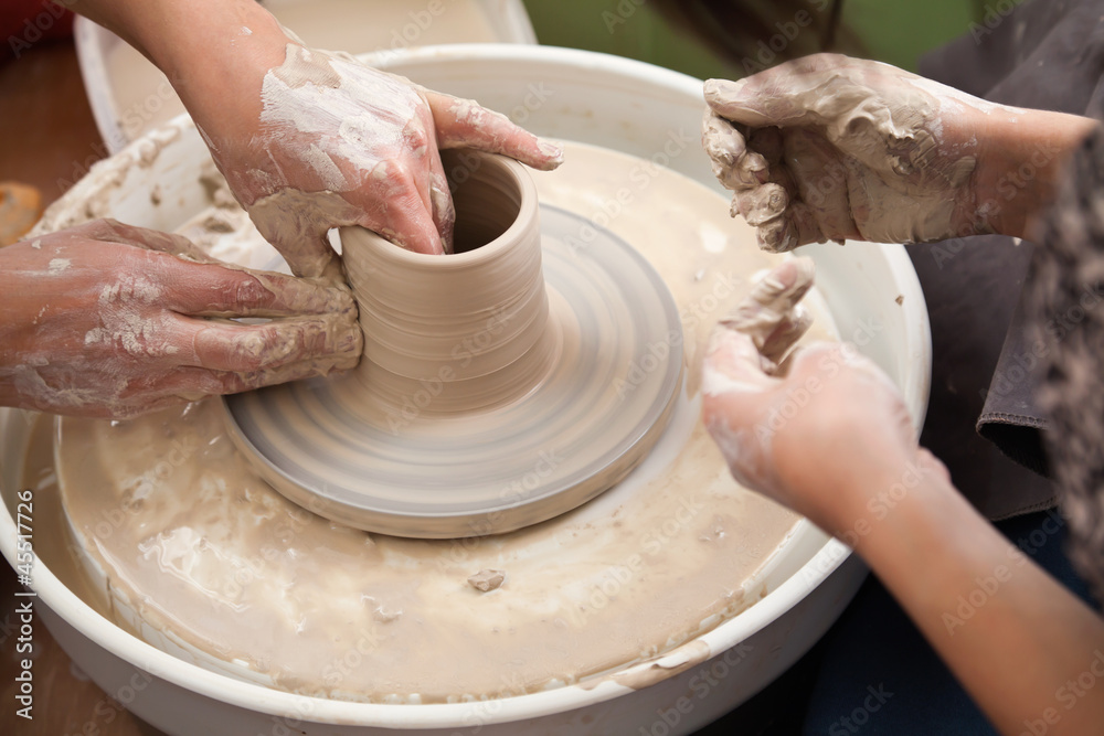 Pottery masterclass with throwing wheel Pottery masterclass with throwing wheel