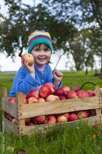 Girl with apple