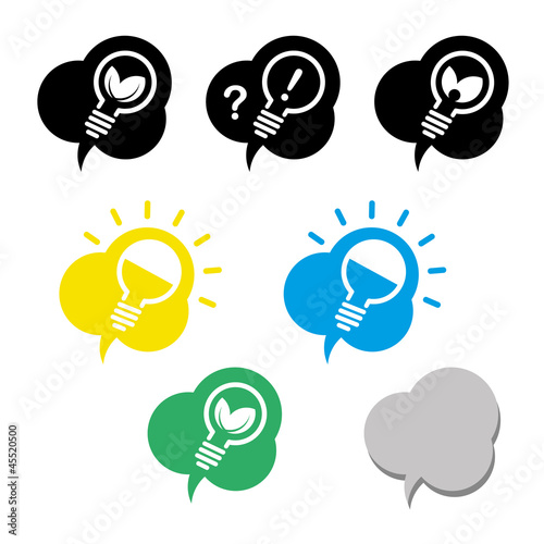 Glühbirne Energie Idee Icons