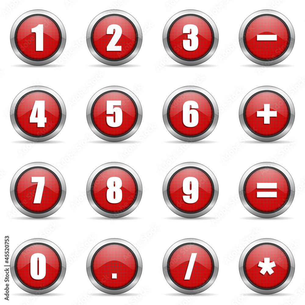 numeric icons set numeric icons set