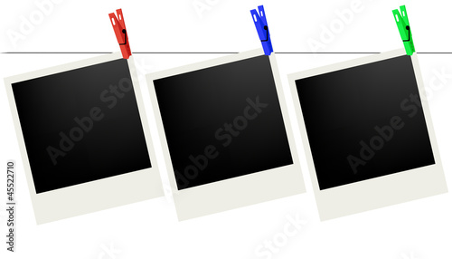 Wallpaper Mural Polaroids an Wäscheleine Torontodigital.ca