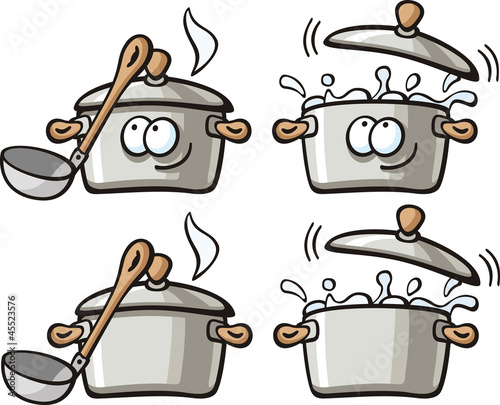 cute foods - soup pan