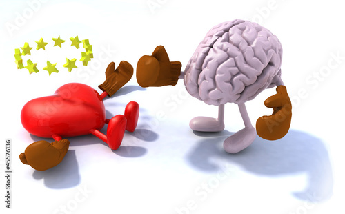 Brain fighting heart