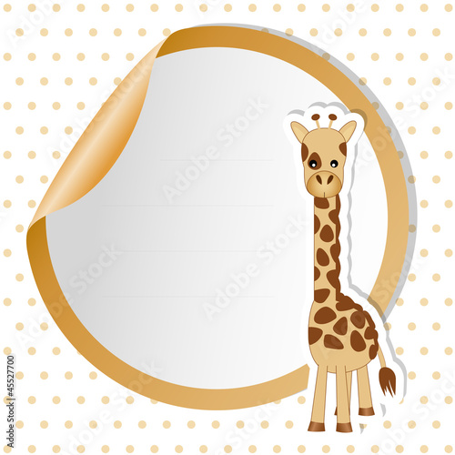 sticker giraffe - place your text