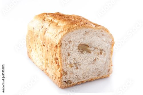 Bread isolated on white