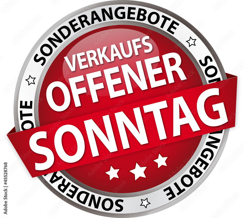 Verkaufsoffener Sonntag! Button, Icon