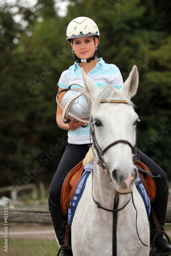 Portrait of a horseback rider © auremar
