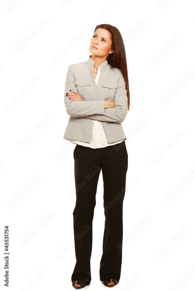 A full length portrait of a beautiful businesswoman standing A full length portrait of a beautiful businesswoman standing
