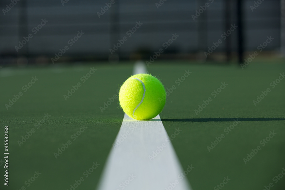 Tennis Ball on the Court