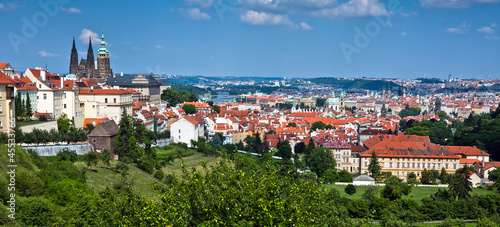 View of the center of old part Prague. Czech Republic