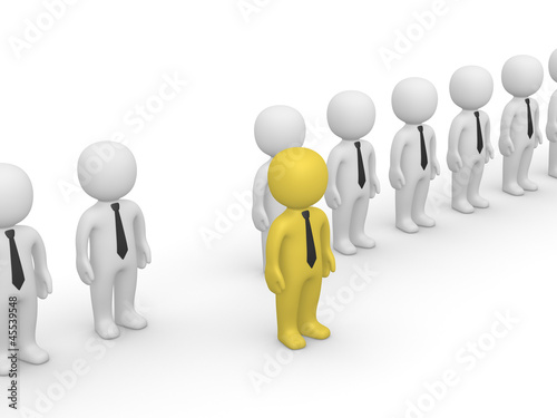 Rank of 3d people with one standing out