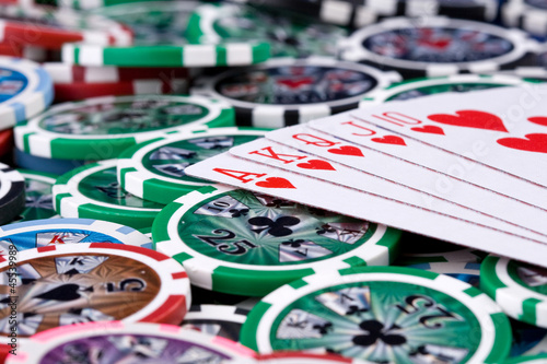 Close-up view of the poker cards © Oleksii Nykonchuk