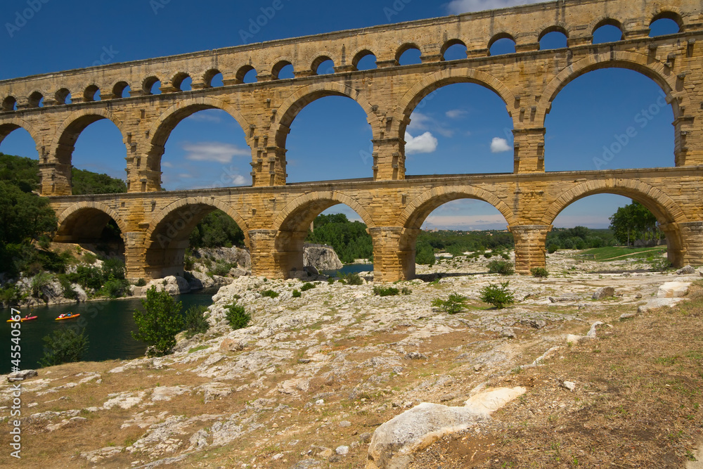 The Pont du Gard in Provence (France) The Pont du Gard in Provence (France)