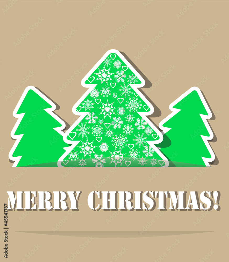 Geometric christmas trees with shade Geometric christmas trees with shade