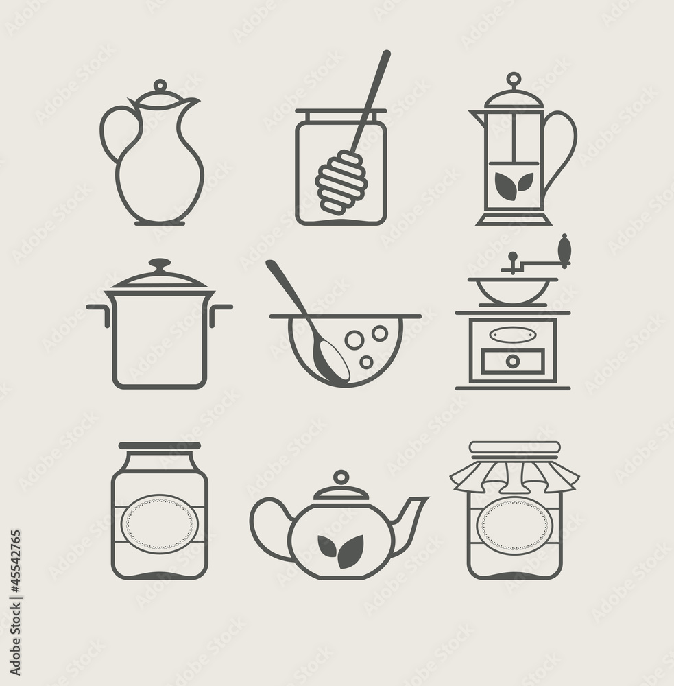 tableware set icon vector illustration tableware set icon vector illustration