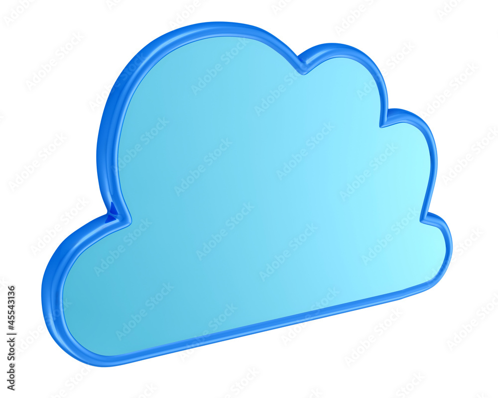 Cloud computing symbol - 3d render