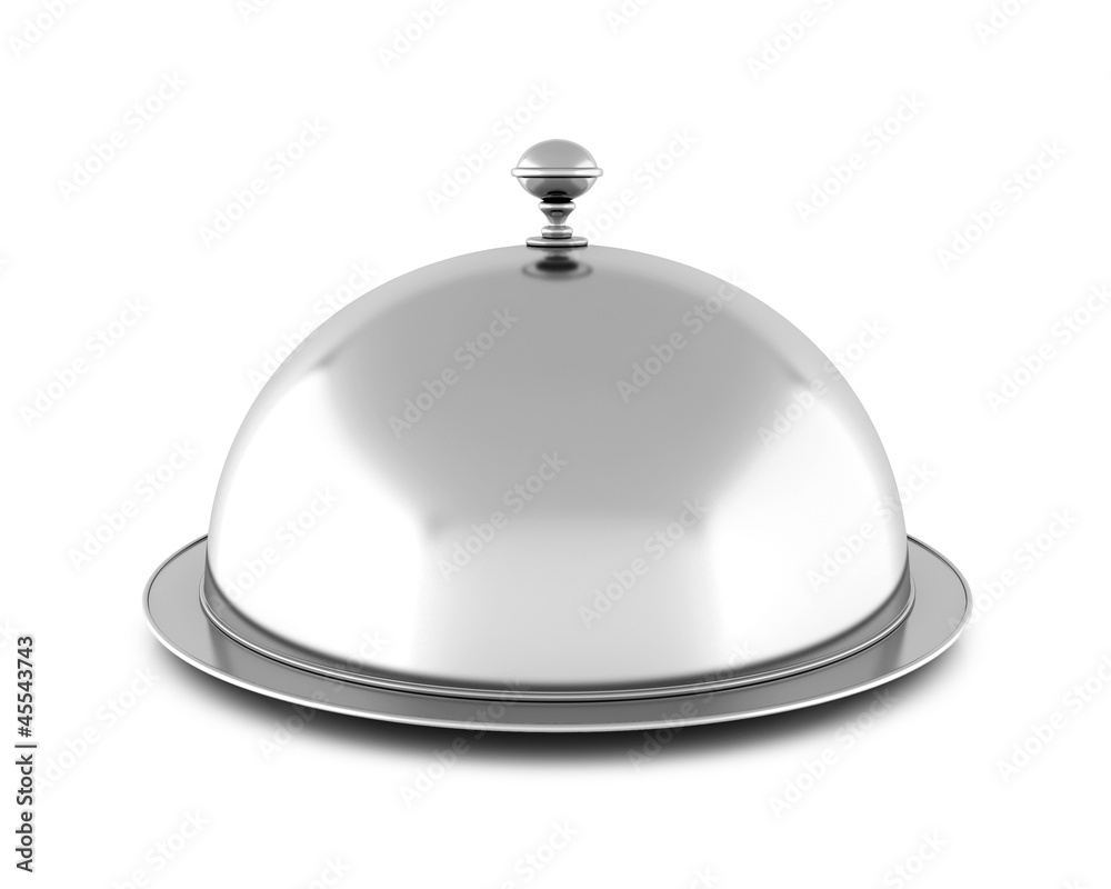 Closed cloche, isolated on white background Closed cloche, isolated on white background
