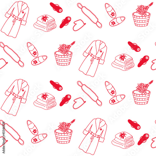 Monochromatic spa seamless pattern