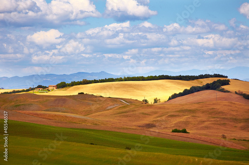 View of typical autumn Tuscany landscape