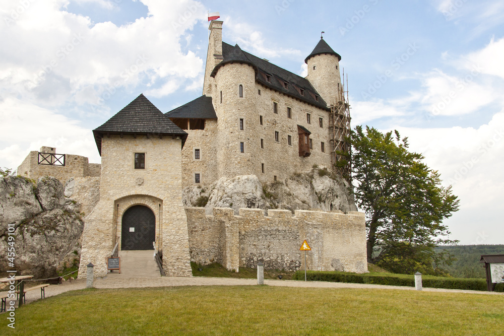Front of Bobolice castle - Poland, Silesia.