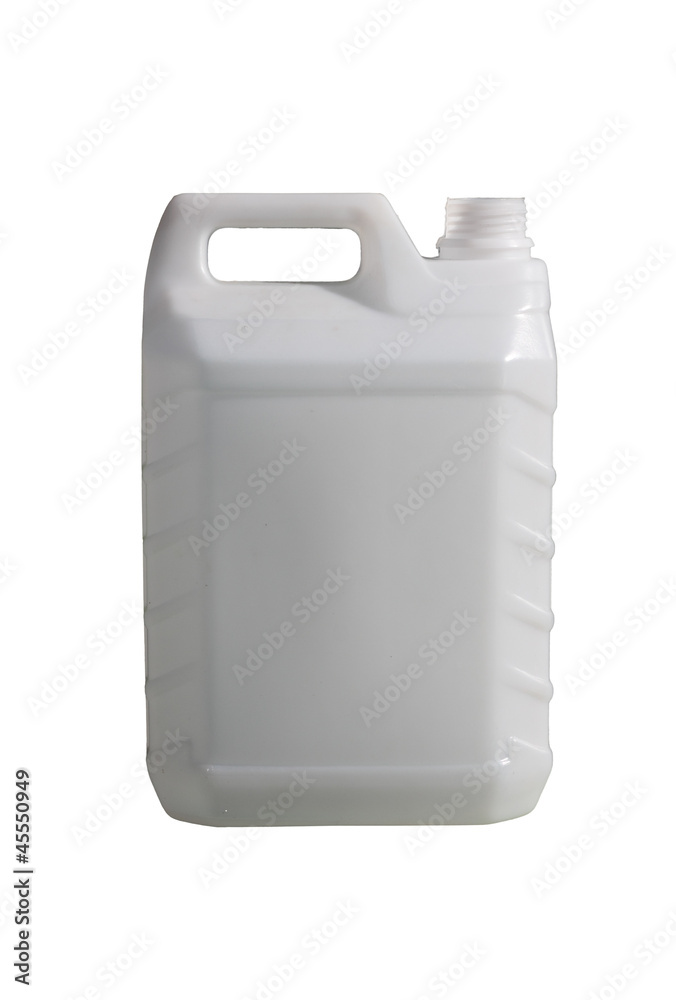 white plastic jery lateral view isolated white plastic jery lateral view isolated