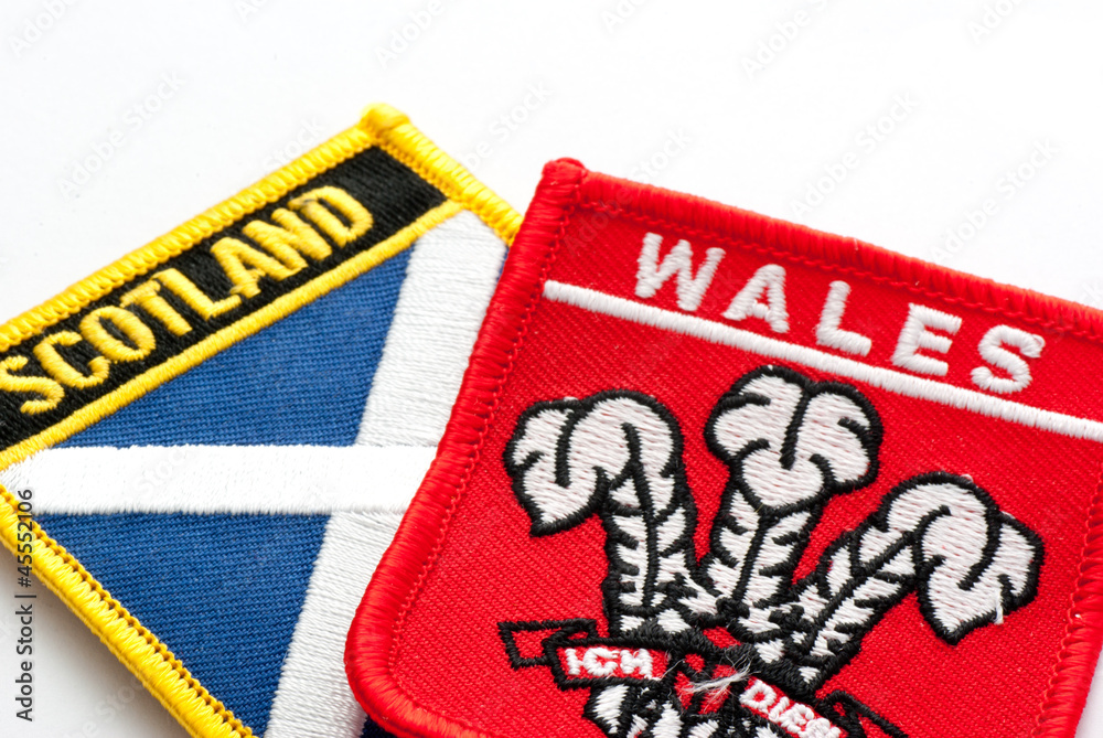 scotland and wales flags