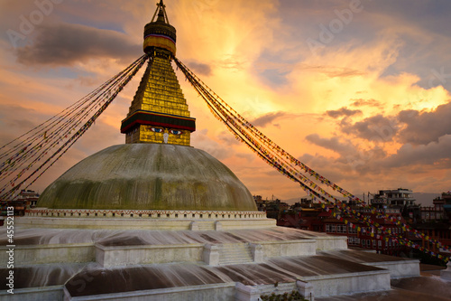 Boudhanath (Boudnath) Stupa in the Kathmandu, Nepal