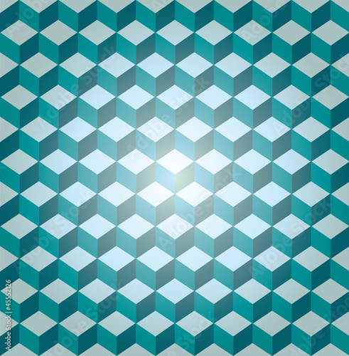 Blue seamless cube pattern